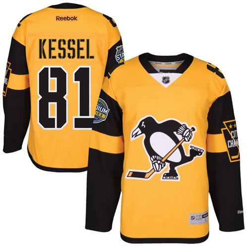 Penguins #81 Phil Kessel Gold Stadium Series Stitched NHL Jersey - Click Image to Close